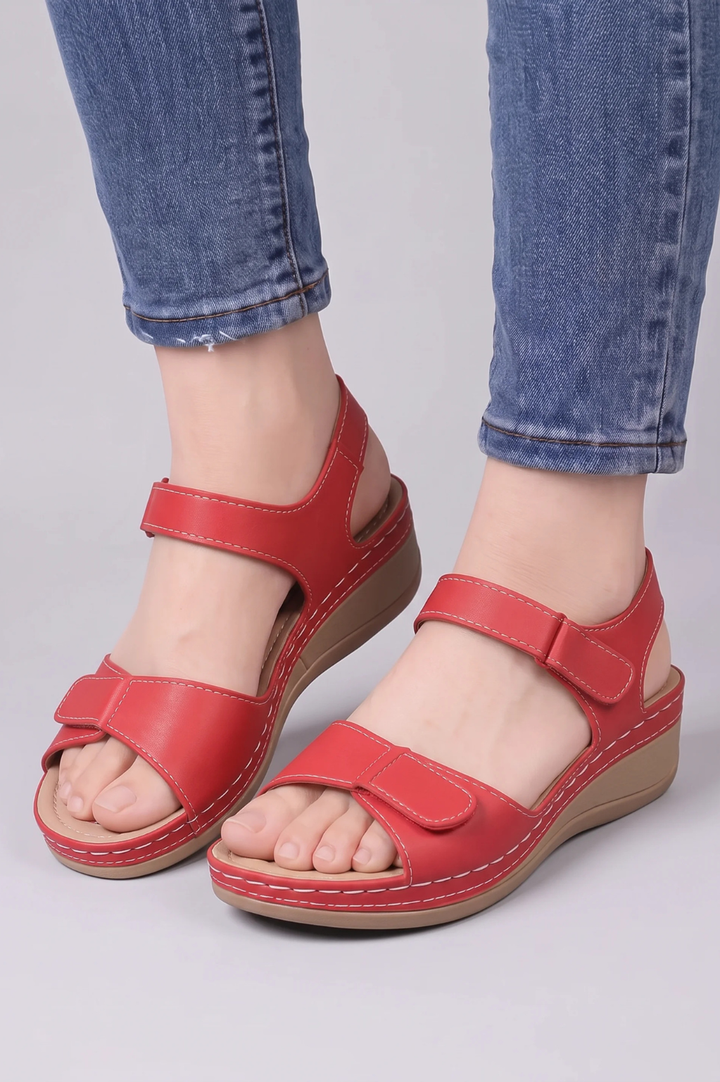 向日葵|リングバックルウェッジサンダル